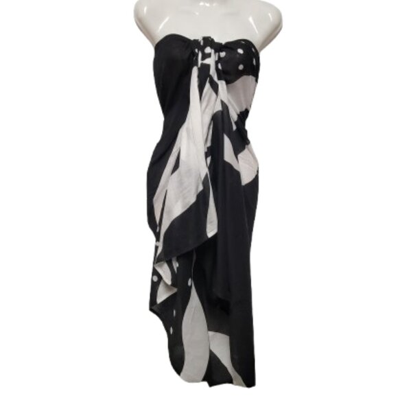 Cover Up Handpainted Cotton Batik Coverups Strapless Dress Wrapskirt Home Accent - Picture 3 of 6